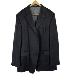 Arnold Brant Men's 100% Cashmere Blazer 42R Sports Jacket Gray 3 Button Career